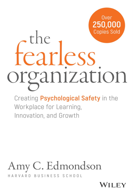 The Fearless Organization book cover by Amy C. Edmondson